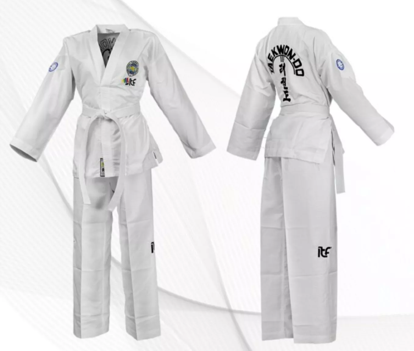 Qual uniforme de taekwondo da ITF atende à classificação e às necessidades de treinamento da sua academia?